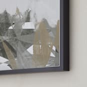 "Paint Over II" - Art Print in Snow Cover by Tanya Lee Design - Frame Close-up