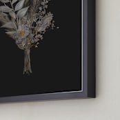 "Painted Flowers I" - Art Print in almost black by Leanne Friedberg - Frame Close-up