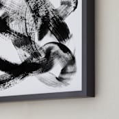 "Wonderful Mess" - Art Print in Black & White by Kim Colthurst Johnson - Frame Close-up