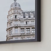 "Lofty London" - Art Print in Alice Blue by LindseyErin - Frame Close-up