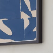 "Botanical Collage no.2" - Art Print in Blue by Shina Choi - Frame Close-up