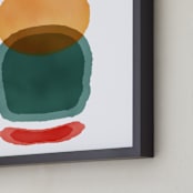 "Totem - Man" - Art Print in Green Sea by Maggie Ramirez Burns - Frame Close-up
