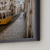 "Bairro Alto" - Art Print in Mustard Yellow by Monica Gussow - Frame Close-up