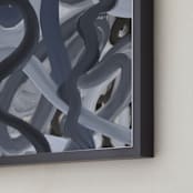 "Twists" - Art Print in Blue Grey by Camille Pietrow - Frame Close-up