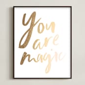 "Magical" - Custom Foil Print in Gold by AK Graphics - Framed