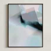 "ghost" - Art Print in Grey by Lori Wemple - Framed