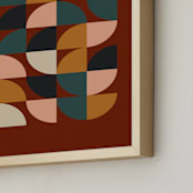 "Autumn" - Art Print in Maroon by Beth Vassalo - Frame Close-up