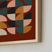 "Autumn" - Art Print in Maroon by Beth Vassalo - Frame Close-up
