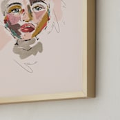 "The Sum of Its Parts" - Art Print in Rouge by Kristen Smith - Frame Close-up