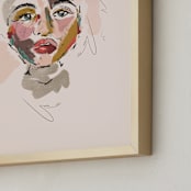 "The Sum of Its Parts" - Art Print in Rouge by Kristen Smith - Frame Close-up
