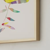 "Botanical Burst II" - Art Print in Cream by Creo Study - Frame Close-up