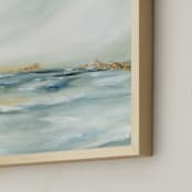 "Shimmering Coast II" - Art Print in Azure by Nicoletta Savod - Frame Close-up