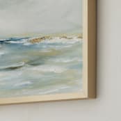 "Shimmering Coast I" - Art Print in Azure by Nicoletta Savod - Frame Close-up