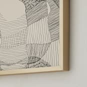 "Random Land II" - Art Print in Ivory Black by Catilustre - Frame Close-up