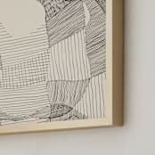 "Random Land II" - Art Print in Ivory Black by Catilustre - Frame Close-up