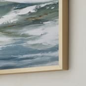 "Spring Freshet" - Art Print in Smokey Blue by Karen Kaul - Frame Close-up