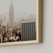 "New York City in Gold" - Art Print in Gold by Becca Beers - Frame Close-up