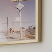 "Desert Cafe" - Art Print in Sky by Lissabeth Anglin - Frame Close-up