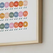 "Caterpillar ABC" - Art Print in Rainbow by Elif Sahin - Frame Close-up