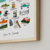 "How to Colorado" - Art Print in aspen yellow by KirstenEva - Frame Close-up