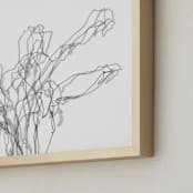 "Peace Lily" - Art Print in Black and White by Ashleigh Ninos - Frame Close-up