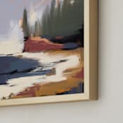 "Lost Coast" - Art Print in Navy by Shawnee Mills - Frame Close-up