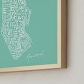 "Manhattan Neighborhoods" - Art Print in pool by KirstenEva - Frame Close-up
