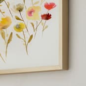 "Collected on a Walk" - Art Print in Sunflower by Lindsay Megahed - Frame Close-up