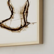 "Discerned" - Art Print in Burnt Umber by A Conger - Frame Close-up
