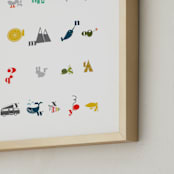"graphic abcs" - Art Print in alphabet soup by KirstenEva - Frame Close-up