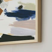 "Fez" - Art Print in moroccan blue by Lauren Packard - Frame Close-up
