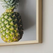 "Ananas comosus" - Art Print in Sunny Green by Cycling Pear - Frame Close-up