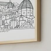 "Florence Sketchbook" - Art Print in black & white by Krissy Bengtson - Frame Close-up