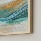 "Surfacing" - Art Print in Wave by Hettie Roberts - Frame Close-up