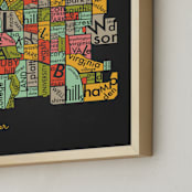 "Colorful Denver Neighborhoods" - Art Print in happy by KirstenEva - Frame Close-up