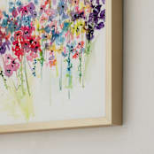 "Floral Affair" - Art Print in cherry by Lindsay Megahed - Frame Close-up