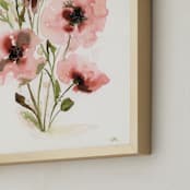 "Vintage Blossoming" - Art Print in Rose by Lindsay Megahed - Frame Close-up