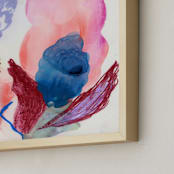 "Unlikely Lilacs" - Art Print in Burgundy by Anna Marie Farmer - Frame Close-up