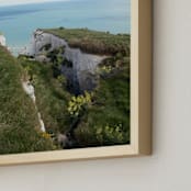 "White Cliffs" - Art Print in Dover Blues by Krissy Bengtson - Frame Close-up