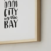 "Tower Type" - Art Print in Midnight by Leah Bisch - Frame Close-up