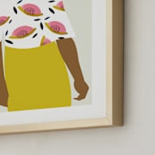 "Camila" - Art Print in Mustard by Jenna Skead - Frame Close-up