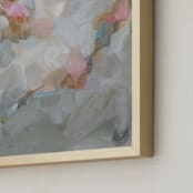 "Silver Lake" - Art Print in warm silver by Marissa DeCinque - Frame Close-up