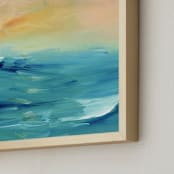"Sunset Swim" - Art Print in Ocean by Lindsay Megahed - Frame Close-up