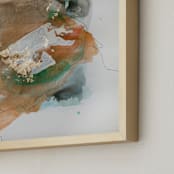 "DON’T STOP #15" - Art Print in light orange by Christine Olmstead - Frame Close-up