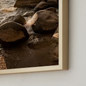 "Rocky Shore" - Art Print in Onyx by Karly Rose Sahr - Frame Close-up