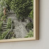 "Paolas Garden" - Art Print in Forest Green by Anne Ciotola - Frame Close-up