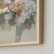 "Don't Stop Healing" - Art Print in Beige Linen by Christine Olmstead - Frame Close-up