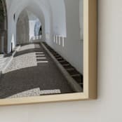 "Portugal III" - Art Print in Plaster Greige by Taryn Schumacher - Frame Close-up