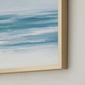 "Coastal Still" - Art Print in Horizon Blue by Jenny Partrite - Frame Close-up