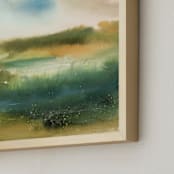 "Prairie Path" - Art Print in Grass by Lindsay Megahed - Frame Close-up